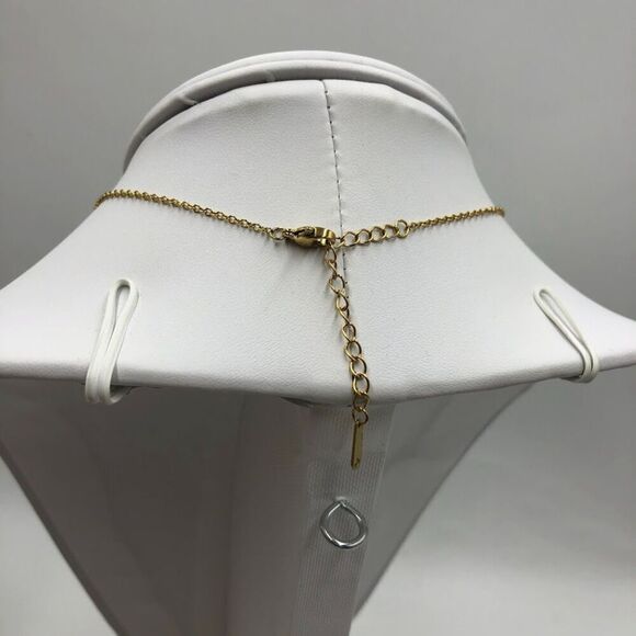 18K Gold Plated Women's Initial Letter H Cubic Zirconia Necklace Waterproof - Picture 8 of 13